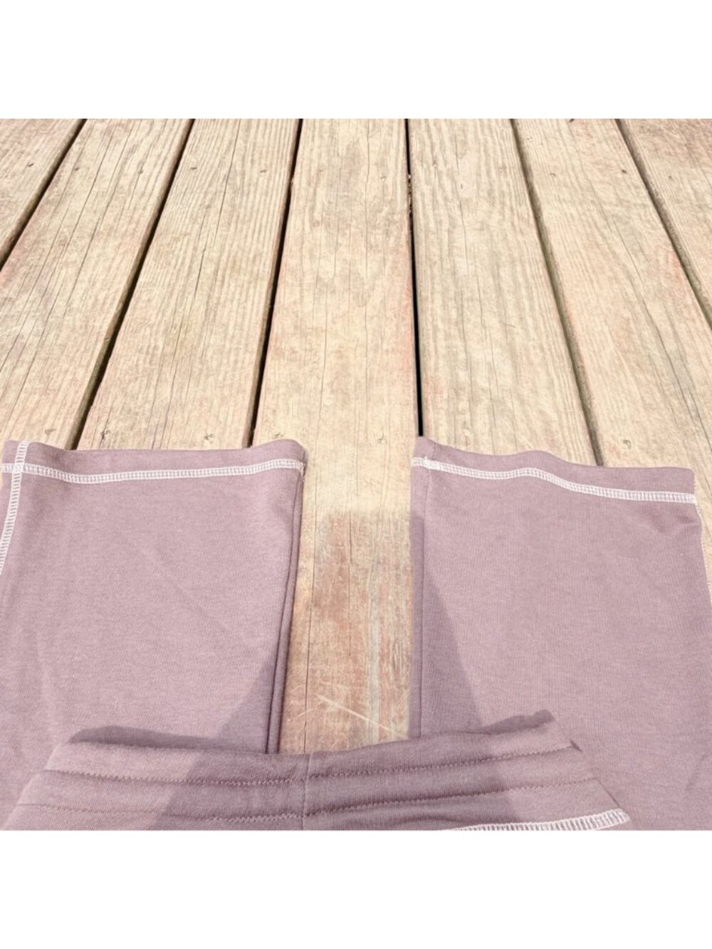 Edited Mauve Drawstring Sweatpants With White Stitching Size Small - Picture 5 of 5